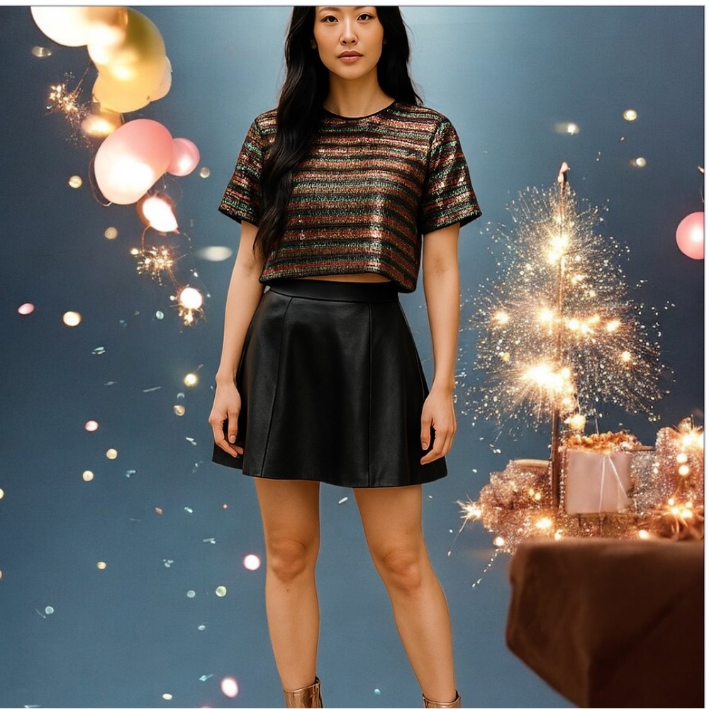 Forever 21 gorgeous sequined crop top! New